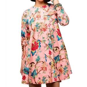 NEW UNCLE FRANK tuck and swing dress in pink